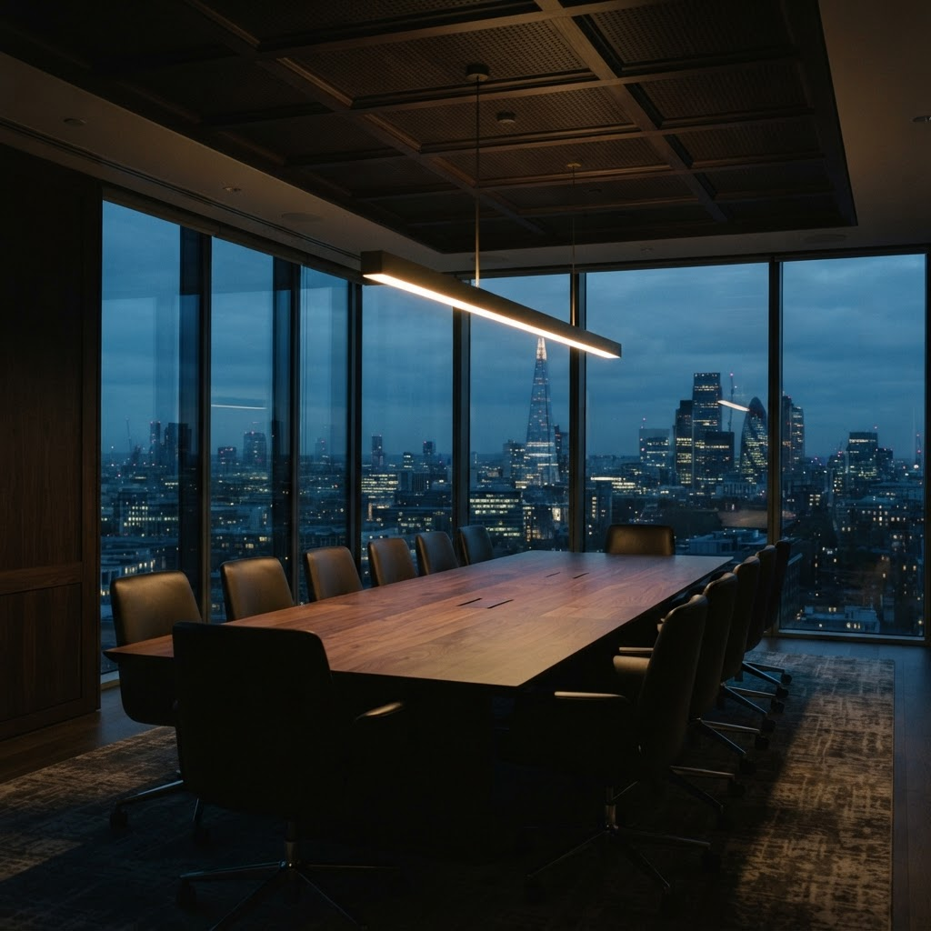 Industry hero — Professional services cinematic environmental shot.